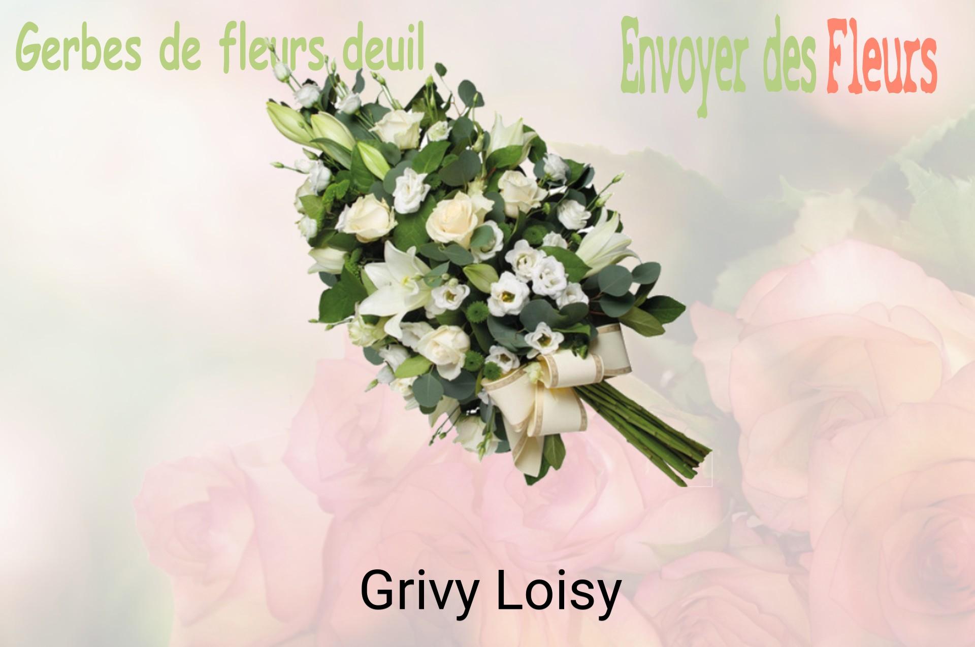 Gerbe de fleurs de deuil livrée à Grivy-Loisy